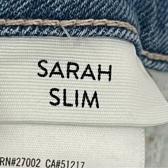 PAIGE 25x28 Sarah Slim high rise straight distructed capulet 0644 - Picture 7 of 12